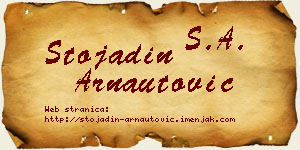 Stojadin Arnautović vizit kartica